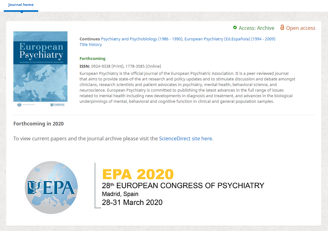 Membership Faqs European Psychiatric Association