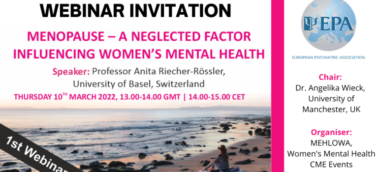 Webinar series on women’s mental health